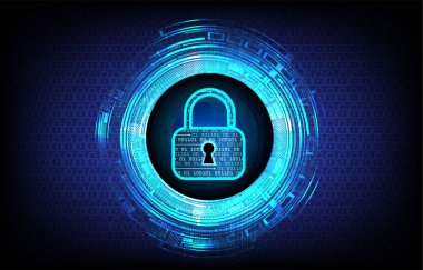 dijital güvenlik kavramı: mavi arkaplanda ikili kod