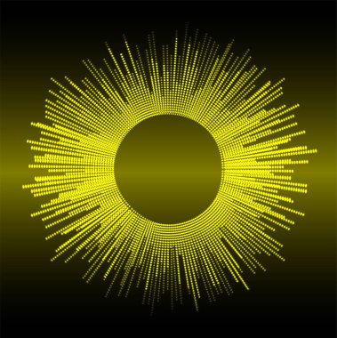 Güneş ışınlarıyla soyut vektör arkaplanı