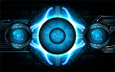 göz siber devre gelecekteki teknoloji konsepti