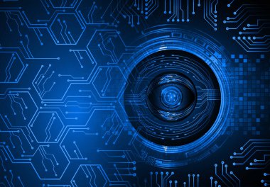 göz siber devre gelecekteki teknoloji konsepti