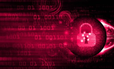 Dolabı olan arka plan vektör illüstrasyonu, dijital güvenlik kavramı