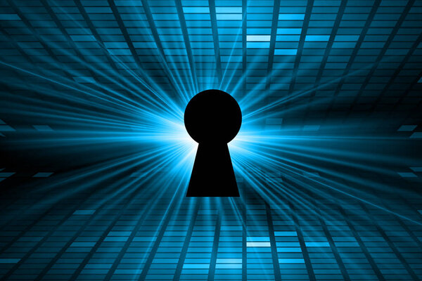 фоновая векторная иллюстрация с замочной скважиной, концепция цифровой безопасности