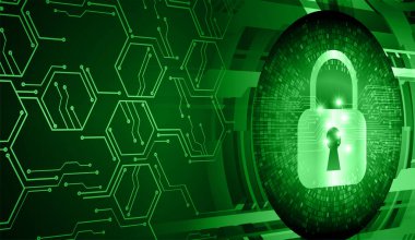 Veri güvenlik sistemi ile soyut arkaplan