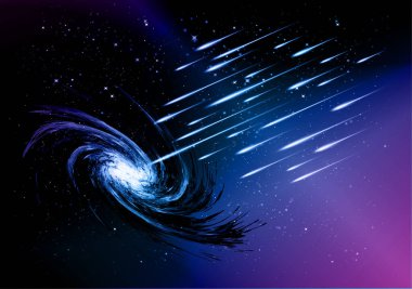 uzayda yıldızlar ve galaksiler