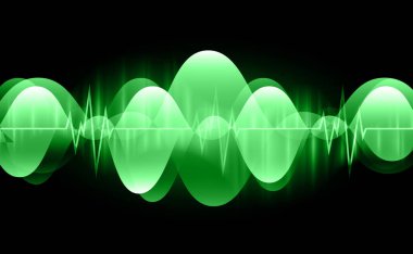 Dalgalı ve noktalı soyut yeşil arkaplan