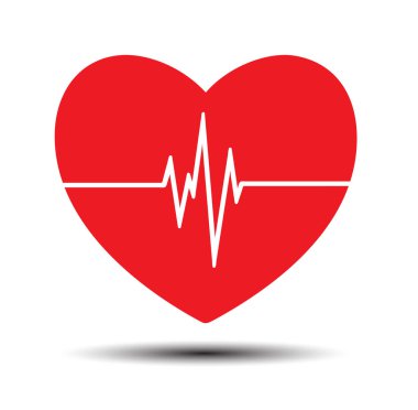 Kalp atışlarında elektrokardiyogram.