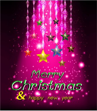 Parlak renkli Noel yıldızları