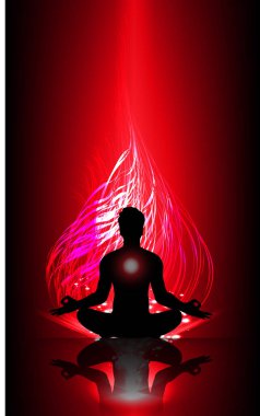 Yoga pozu. vektör illüstrasyonu