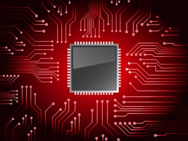 Elektronik aygıt vektör illüstrasyonlu devre kartı