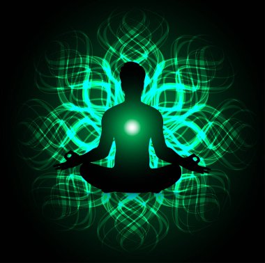 Yoga pozu. vektör illüstrasyonu