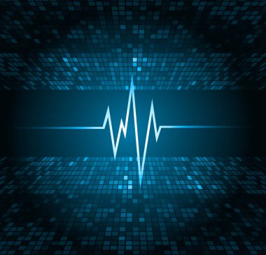 soyut dijital duvar kağıdı, elektrokardiyogram kalp atışı çizgisi olan modern arkaplan