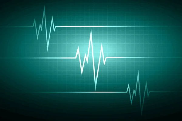 Soyut Dijital Duvar Kağıdı Elektrokardiyogram Kalp Atışı Çizgisi Olan Modern — Stok Vektör