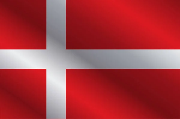 Bandeira Denmark Ilustração Vetorial —  Vetores de Stock