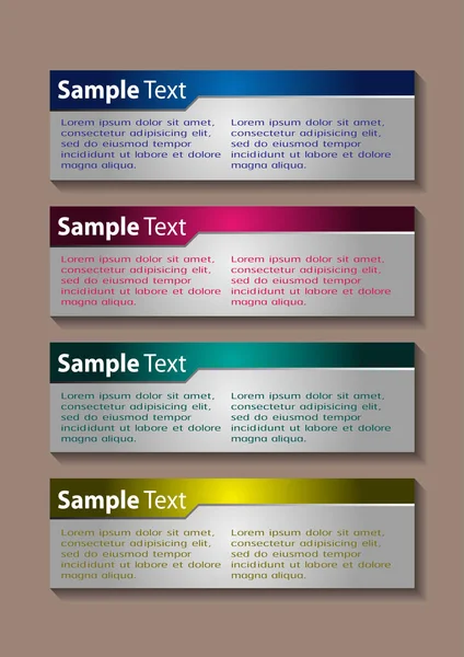 Moderna Textruta Mallar Banner Infographics — Stock vektor