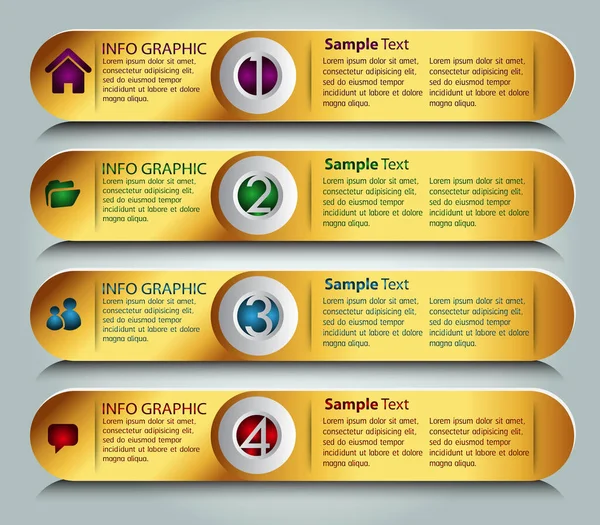 Moderne Textbox Vorlagen Banner Infografiken — Stockvektor