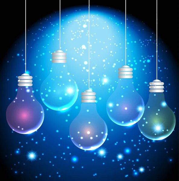 Bugigangas Natal Coloridas Brilhantes Forma Lâmpadas — Vetor de Stock