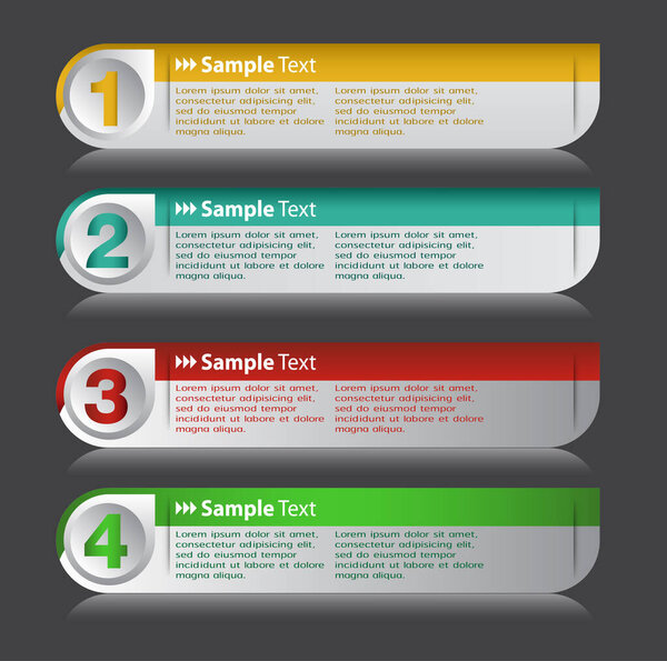 шаблоны современных текстовых окон, баннеры