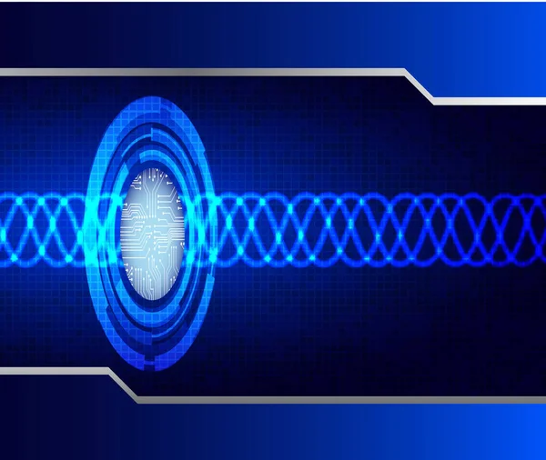 Cyber Circuit Toekomstige Technologie Concept Achtergrond — Stockvector