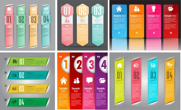 Moderne Tekstvak Sjablonen Banner Infographics — Stockvector