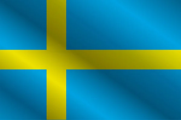 スウェーデンの国旗ベクトルイラスト — ストックベクタ