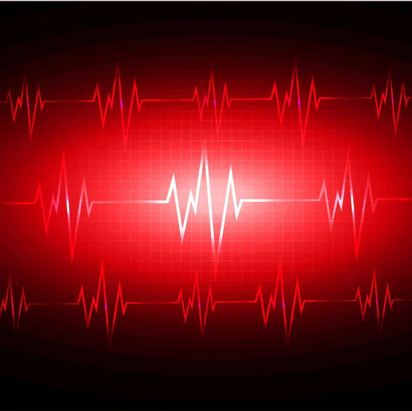 Soyut Dijital Duvar Kağıdı Elektrokardiyogram Kalp Atışı Çizgisi Olan Modern — Stok Vektör