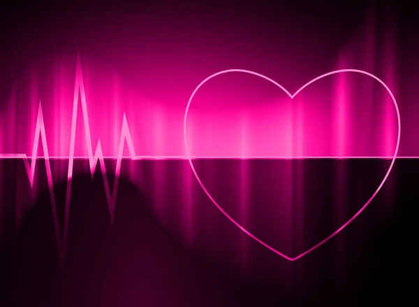 Kalp Atışı Simgesinin Dijital Bileşimi — Stok Vektör