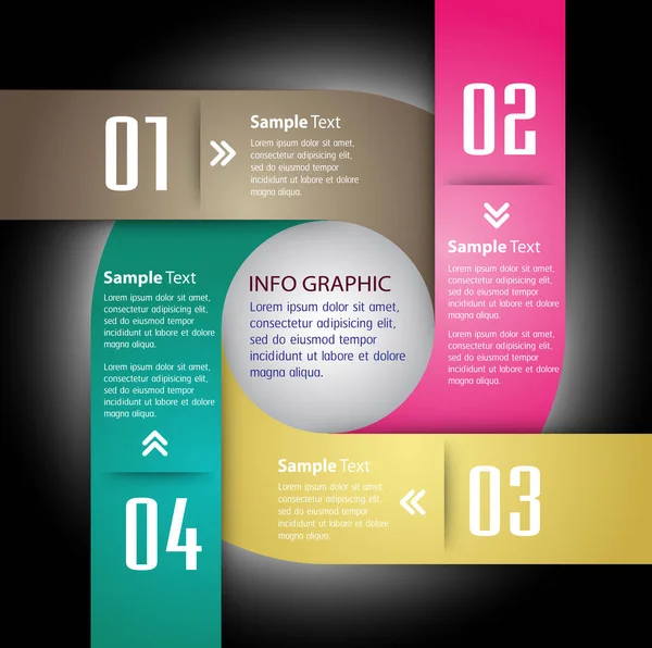 Moderna Textruta Mallar Banner Infographics — Stock vektor