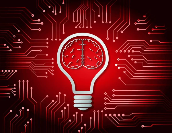 Circuit Imprimé Avec Icône Technologique Illustration Vectorielle — Image vectorielle