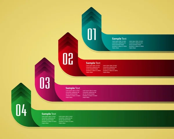 Modèles Modernes Zone Texte Infographie Bannière — Image vectorielle