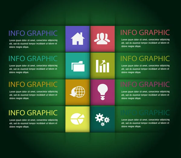 Modernos Modelos Caixa Texto Banner Infográficos —  Vetores de Stock