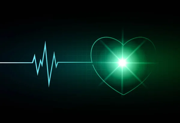 Orvosi Háttér Szívveréssel Pulzussal — Stock Vector