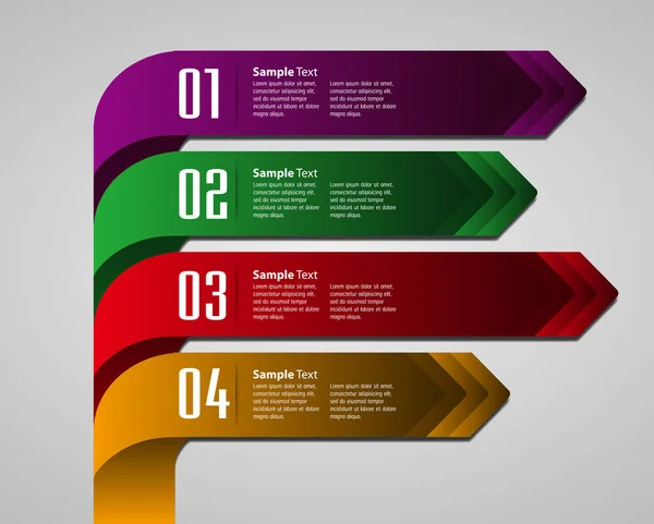 Modelli Scatole Testo Moderne Banner Infografica — Vettoriale Stock