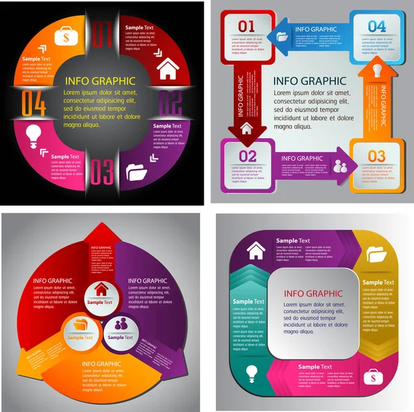 Moderne Textbox Vorlagen Banner Infografiken — Stockvektor