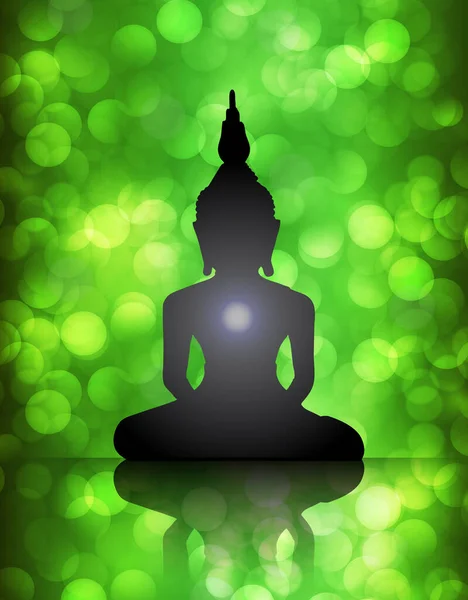 Buddha Σιλουέτα Lotus Θέτουν — Διανυσματικό Αρχείο
