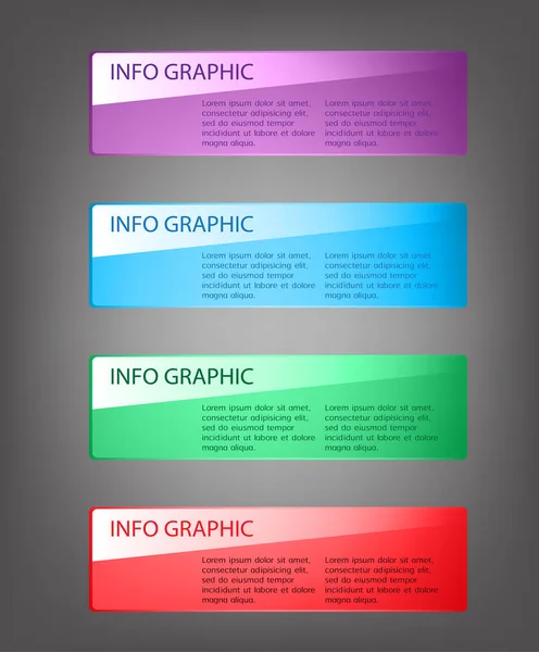 Moderna Textruta Mallar Banner Infographics — Stock vektor