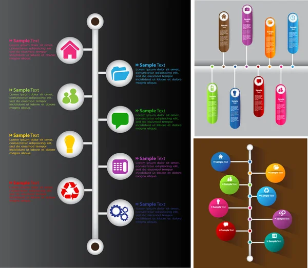 Moderní Šablony Textových Polí Banner Infographics — Stockový vektor