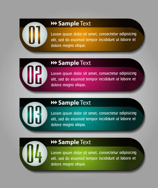 Modèles Modernes Zone Texte Infographie Bannière — Image vectorielle