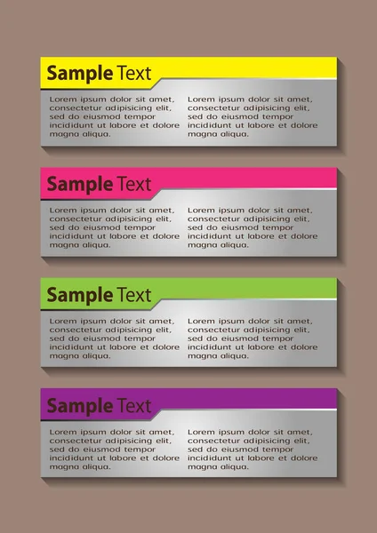 Moderna Textruta Mallar Banner Infographics — Stock vektor