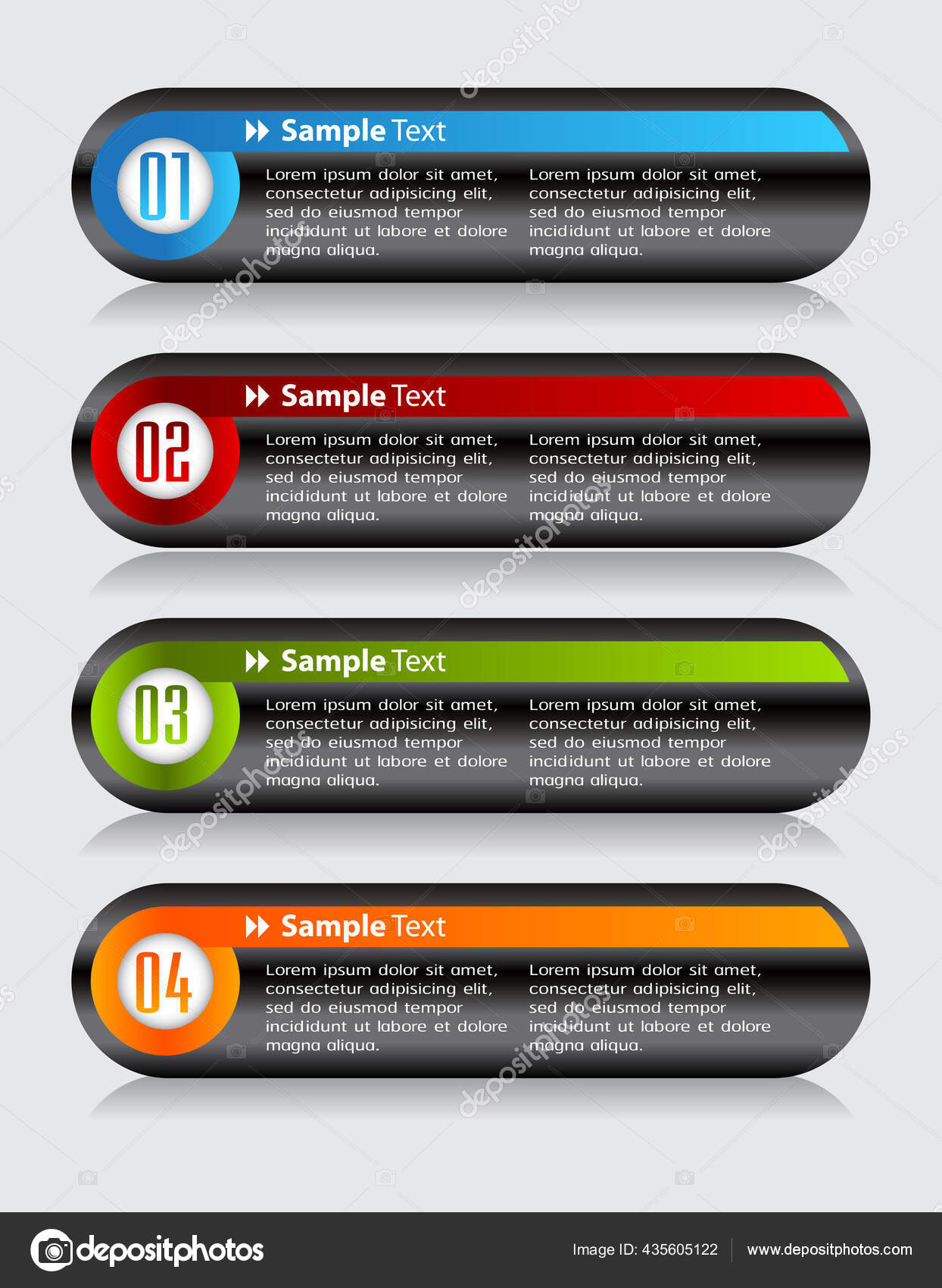 Modern Text Box Templates Banner Infographics Stock Vector by