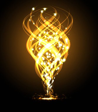 Koyu arkaplanda parlayan ampul