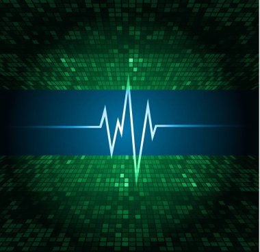 soyut dijital duvar kağıdı, elektrokardiyogram kalp atışı çizgisi olan modern arkaplan