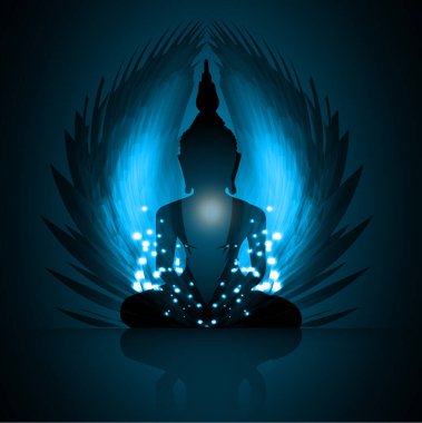 Nilüfer çiçeği yoga pozisyonunda duruyor. vektör illüstrasyonu