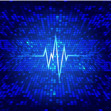 soyut dijital duvar kağıdı, elektrokardiyogram kalp atışı çizgisi olan modern arkaplan