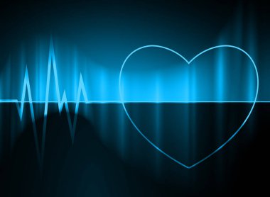 Kalp atışı işaretli tıbbi kalbin dijital bileşimi