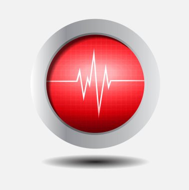 Beyaz arkaplanda kırmızı kalp simgesi