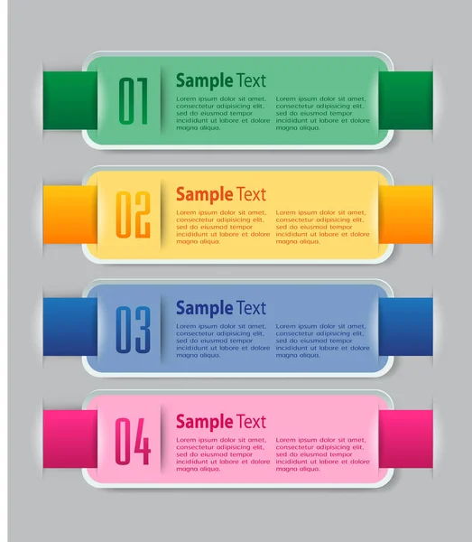 Modern Text Box Templates Banner Infographics — Stock Vector