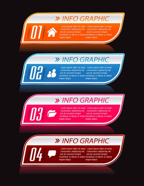 Modèles Modernes Zone Texte Infographie Bannière — Image vectorielle