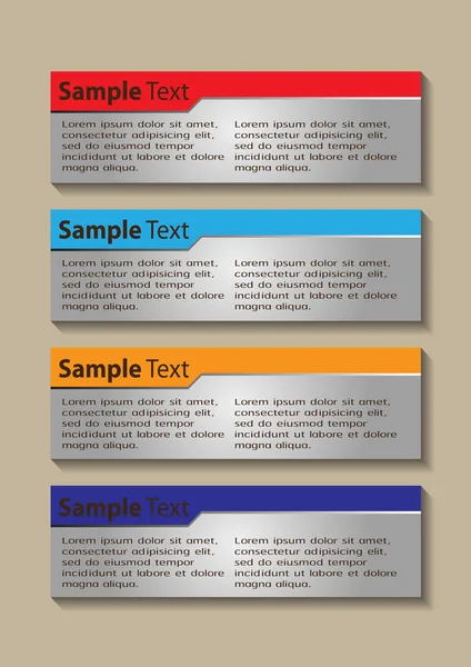 Moderní Šablony Textových Polí Banner Infographics — Stockový vektor