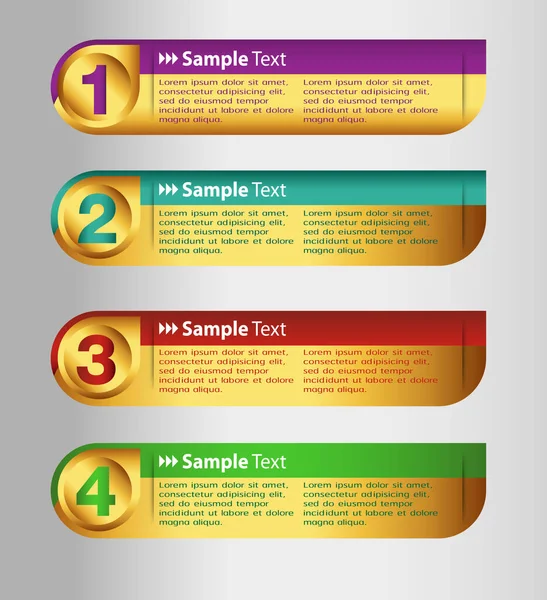 Moderní Šablony Textových Polí Banner Infographics — Stockový vektor