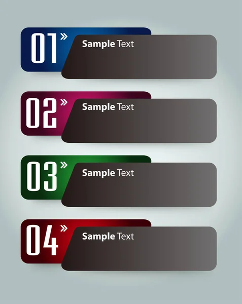 Modèles Modernes Zone Texte Infographie Bannière — Image vectorielle